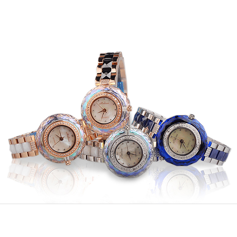 Luxury Ceramic Watch - Satış!!! Indirim Melissa seramik kristal dönen