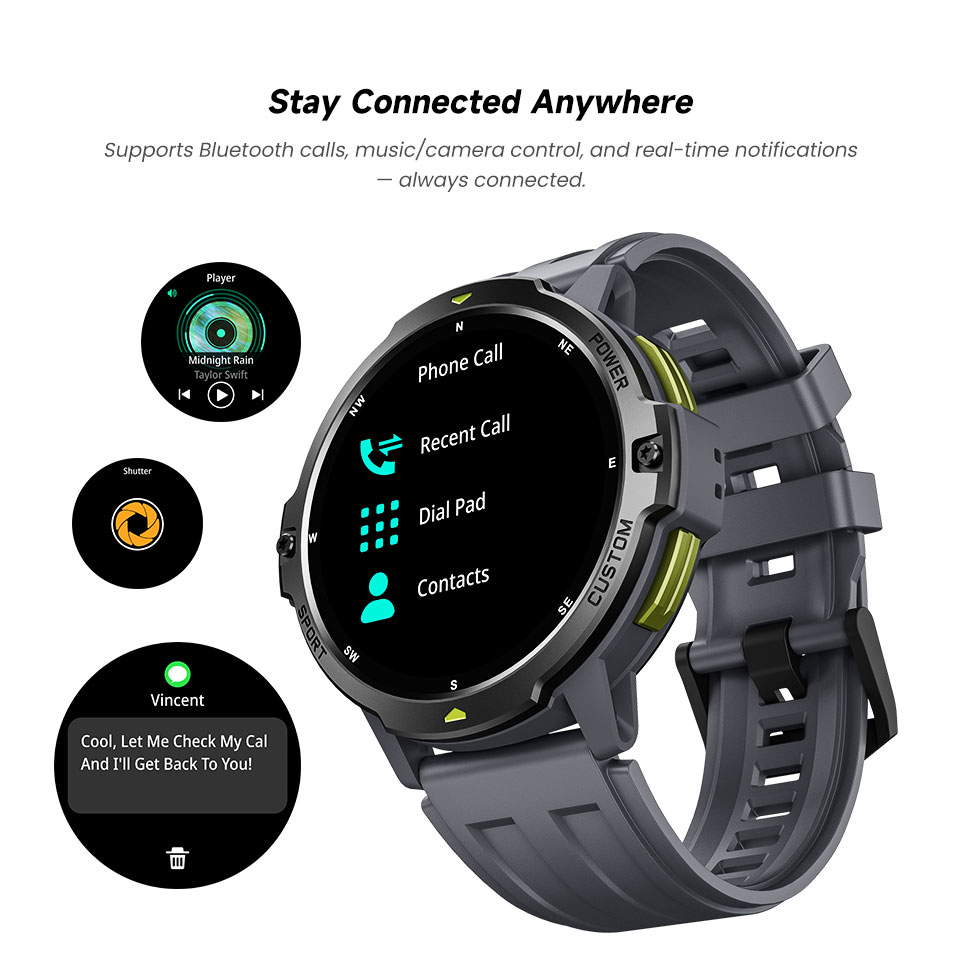 Altimeter Compass Watch - 2026 YENİ GPS Akıllı Saat 1.46''