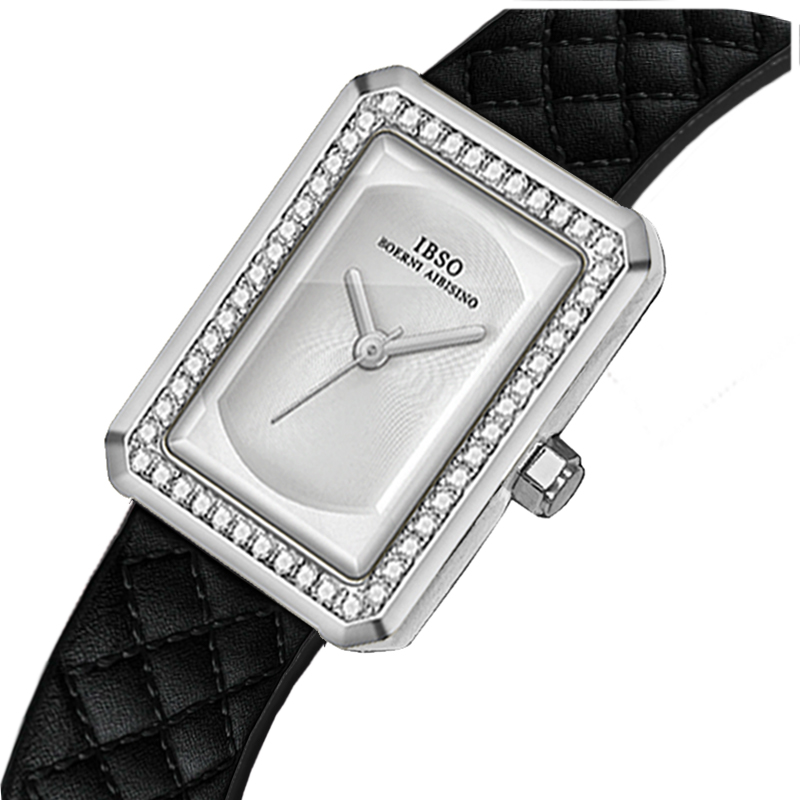Luxury Ceramic Watch - Moda Deri Kadın Izle Dikdörtgen Altın