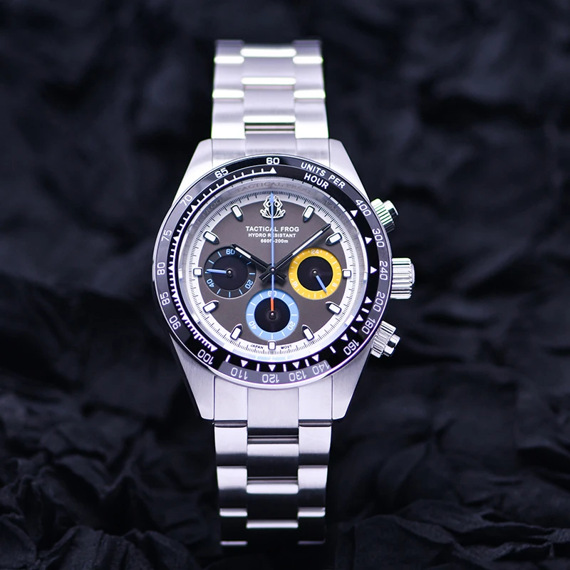 Solar Powered Watch - Taktik Kurbağa Erkekler İzle Paslanmaz çelik