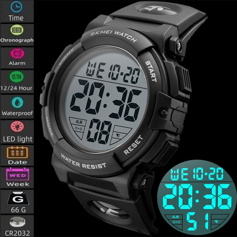 Solar Powered Watch - Skmei Moda Büyük Arama Erkek Spor
