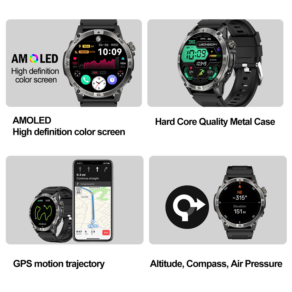 NORTH EDGE GPS Spor Akıllı Saa - Altimeter Compass Watch incelemesi ve fiyatı