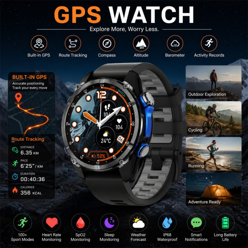 HD350 Pro Askeri Sınıf AGPS Ak - Altimeter Compass Watch incelemesi ve fiyatı