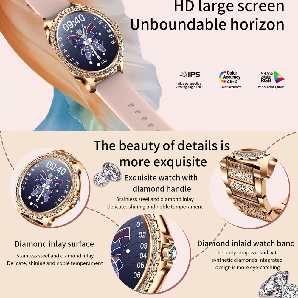 696 yeni mavi diş çağrı kadın  - Watches Ladies Smartwatch incelemesi ve fiyatı