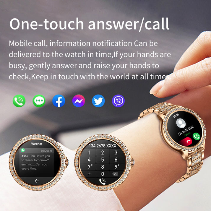 696 yeni mavi diş çağrı kadın  - Watches Ladies Smartwatch incelemesi ve fiyatı