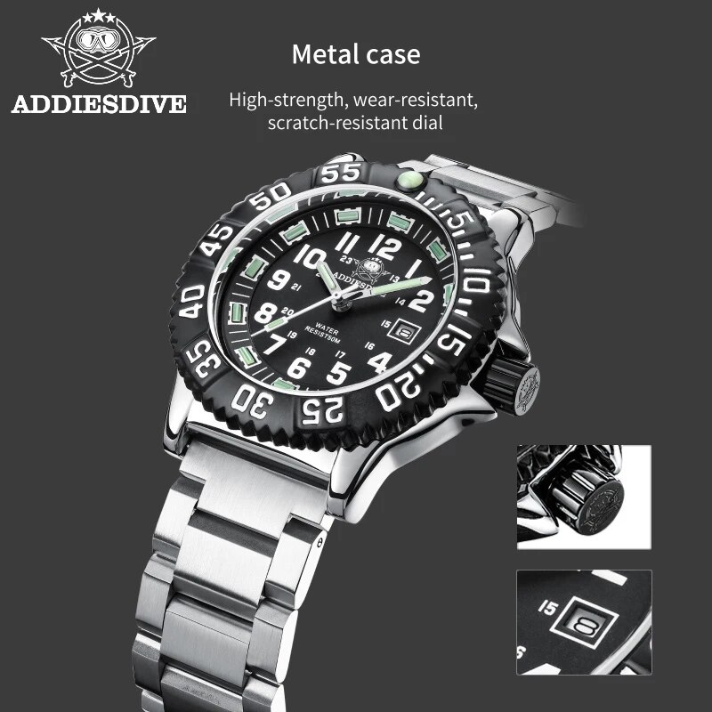 Addies dalış erkekler moda rah - Solar Powered Watch incelemesi ve fiyatı