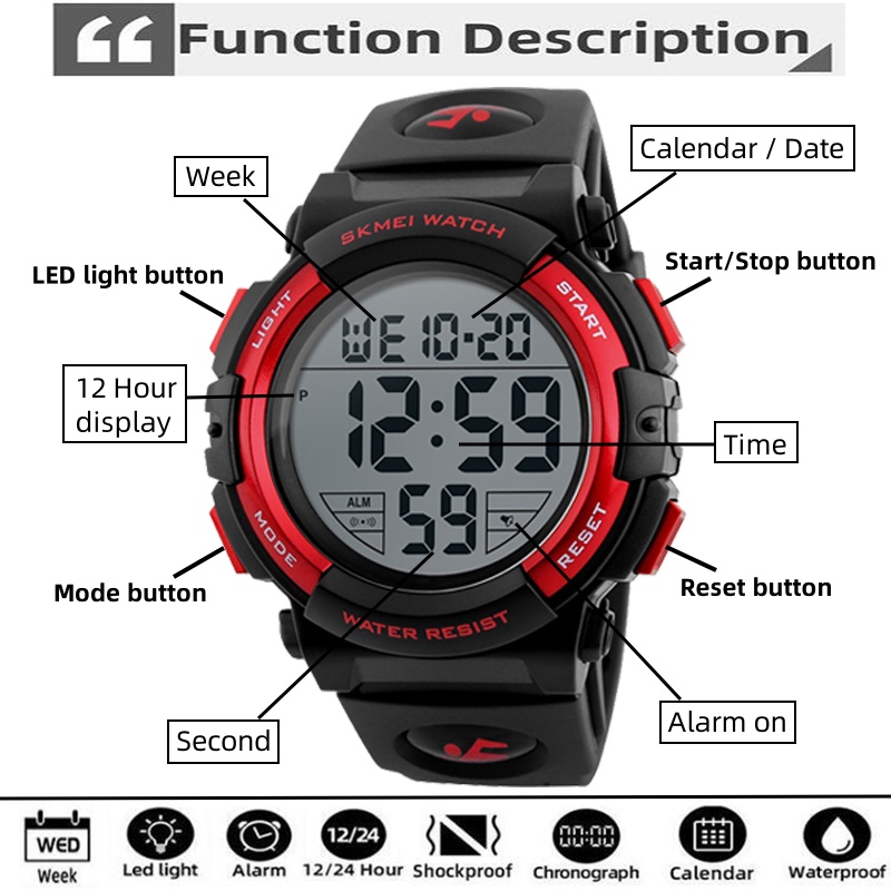 Skmei Moda Büyük Arama Erkek S - Solar Powered Watch incelemesi ve fiyatı