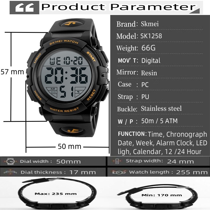 Skmei Moda Büyük Arama Erkek S - Solar Powered Watch incelemesi ve fiyatı