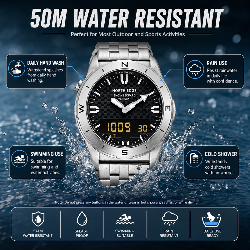 NORTH EDGE erkek spor dijital  - Altimeter Compass Watch incelemesi ve fiyatı