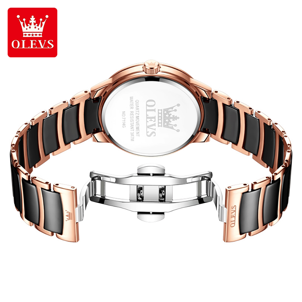 OLEVS 7114 Marka orijinal otan - Luxury Ceramic Watch incelemesi ve fiyatı